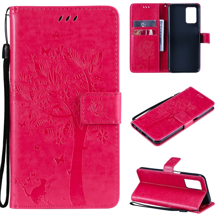 Tree & Cat Pattern Pressed Printing Horizontal Flip PU Leather Case with Holder & Card Slots & Wallet & Lanyard, For OPPO Realme 8 4G / Realme 8 Pro 4G, For OPPO Realme V13 5G / Realme 8 5G Tree & Cat Pattern Pressed Printing Horizontal Flip PU Leather Case with Holder & Card Slots & Wallet & Lanyard, For OPPO Realme 8 4G / Realme 8 Pro 4G, For OPPO Realme V13 5G / Realme 8 5G