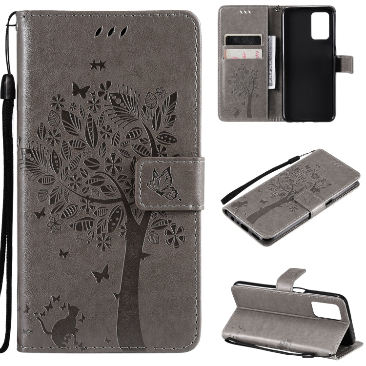 Tree & Cat Pattern Pressed Printing Horizontal Flip PU Leather Case with Holder & Card Slots & Wallet & Lanyard, For OPPO Realme 8 4G / Realme 8 Pro 4G, For OPPO Realme V13 5G / Realme 8 5G Tree & Cat Pattern Pressed Printing Horizontal Flip PU Leather Case with Holder & Card Slots & Wallet & Lanyard, For OPPO Realme 8 4G / Realme 8 Pro 4G, For OPPO Realme V13 5G / Realme 8 5G