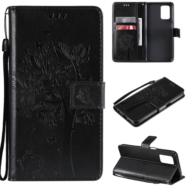 Tree & Cat Pattern Pressed Printing Horizontal Flip PU Leather Case with Holder & Card Slots & Wallet & Lanyard, For OPPO Realme 8 4G / Realme 8 Pro 4G, For OPPO Realme V13 5G / Realme 8 5G Tree & Cat Pattern Pressed Printing Horizontal Flip PU Leather Case with Holder & Card Slots & Wallet & Lanyard, For OPPO Realme 8 4G / Realme 8 Pro 4G, For OPPO Realme V13 5G / Realme 8 5G