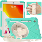 Funda protectora de silicona y PC de color puro con soporte y correa para el hombro, para iPad 10.2 2021/2020/2019, para Samsung Galaxy Tab A7 (2020) T500