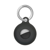 Funda protectora a prueba de golpes y arañazos de silicona hueca de doble cara con gancho para llavero, para AirTag