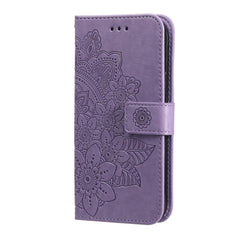 7-petal Flowers Embossing Pattern Horizontal Flip PU Leather Case with Holder & Card Slots & Wallet & Photo Frame, For iPhone 11, For iPhone 11 Pro, For iPhone 11 Pro Max, For iPhone 12 mini