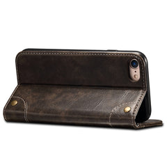 Baroque Simple Horizontal Flip Leather Case, with Holder & Card Slots & Wallet, For iPhone SE 2022 / SE 2020 / 8 / 7, For iPhone 8 Plus / 7 Plus, For iPhone XR, For iPhone XS Max
