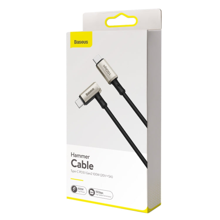 Baseus CATPN-01 100W 5A PD3.1 Gen2 USB-C / Type-C to USB-C / Type-C HD Same Screen Coaxial Hammer Cable, Cable Length: 1.5m Baseus CATPN-01 100W 5A PD3.1 Gen2 USB-C / Type-C to USB-C / Type-C HD Same Screen Coaxial Hammer Cable, Cable Length: 1.5m