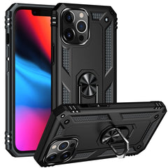 Shockproof TPU + PC Protective Case with 360 Degree Rotating Holder, For iPhone 13 Pro Max