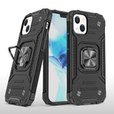Magnetic Armor Shockproof TPU + PC Case with Metal Ring Holder, For iPhone 13 Pro