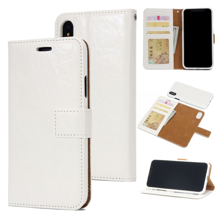 Crazy Horse Texture Detachable Magnetic Back Cover Horizontal Flip Leather Case with Holder & Card Slots & Photo Frame & Wallet, For iPhone XS Max Crazy Horse Texture Detachable Magnetic Back Cover Horizontal Flip Leather Case with Holder & Card Slots & Photo Frame & Wallet, For iPhone XS Max