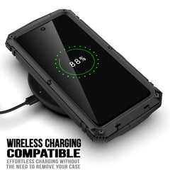 R-JUST Funda protectora de metal y silicona a prueba de golpes, resistente al agua y al polvo con soporte para Samsung Galaxy S21 FE