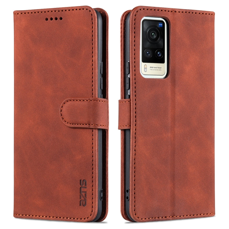 AZNS Skin Feel Calf Texture Horizontal Flip Leather Case with Card Slots & Holder & Wallet, For vivo V21, For vivo X60, For vivo X60 Pro AZNS Skin Feel Calf Texture Horizontal Flip Leather Case with Card Slots & Holder & Wallet, For vivo V21, For vivo X60, For vivo X60 Pro