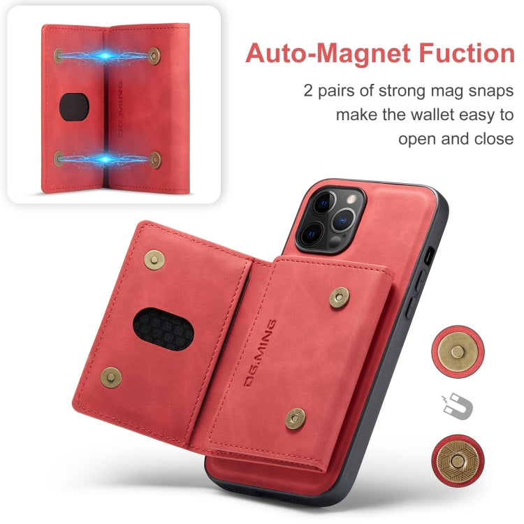 DG.MING M2 Series 3-Fold Multi Card Bag + Magnetic Back Cover Shockproof Case with Wallet & Holder Function, For iPhone 12 / 12 Pro, For iPhone 12 Pro Max DG.MING M2 Series 3-Fold Multi Card Bag + Magnetic Back Cover Shockproof Case with Wallet & Holder Function, For iPhone 12 / 12 Pro, For iPhone 12 Pro Max