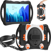 Cute Cat King Kids Shockproof EVA Protective Case with Holder & Shoulder Strap & Handle