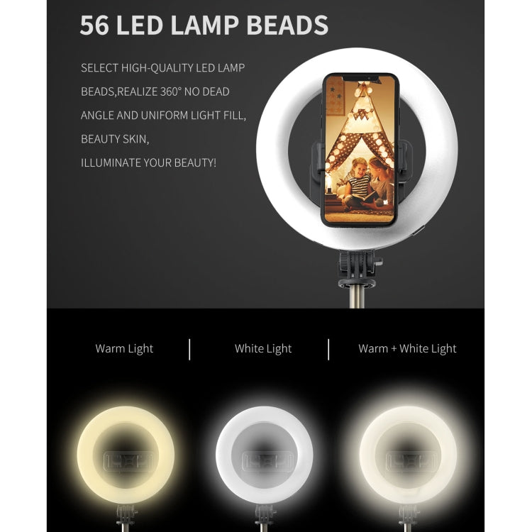 Trípode con anillo de luz portátil Q07 de 6 pulgadas con Bluetooth para selfies, Q07 Trípode con anillo de luz portátil Q07 de 6 pulgadas con Bluetooth para selfies, Q07