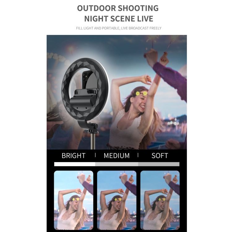 Trípode con anillo de luz portátil Q07 de 6 pulgadas con Bluetooth para selfies, Q07 Trípode con anillo de luz portátil Q07 de 6 pulgadas con Bluetooth para selfies, Q07