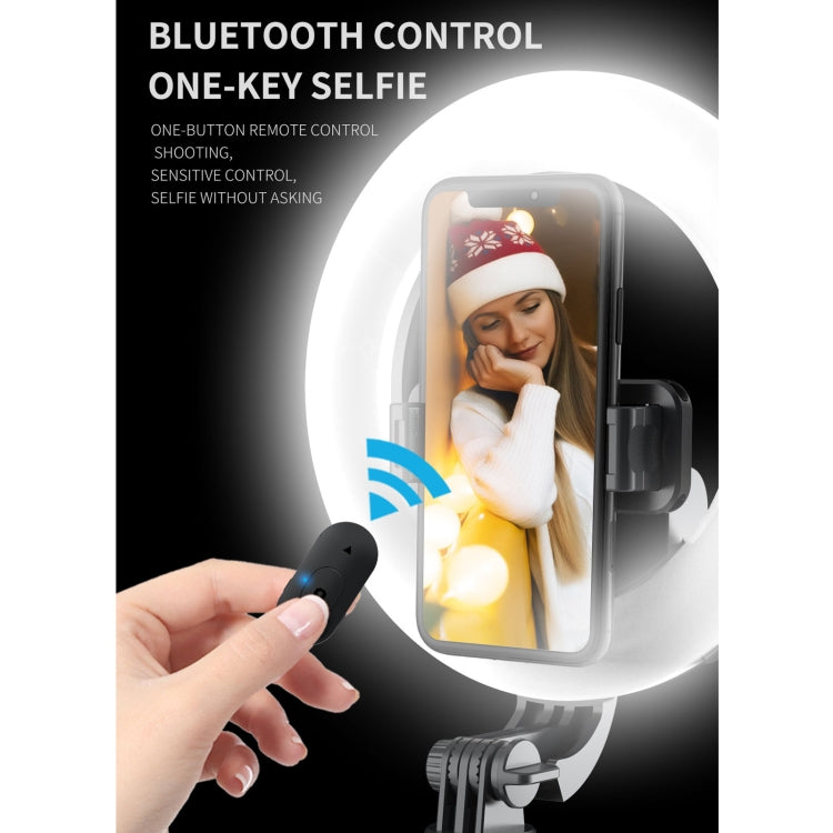 Trípode con anillo de luz portátil Q07 de 6 pulgadas con Bluetooth para selfies, Q07 Trípode con anillo de luz portátil Q07 de 6 pulgadas con Bluetooth para selfies, Q07