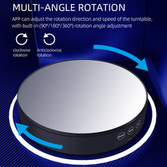 Intelligent APP Screen Display Electric Rotating Turntable Mirror Display Stand Live Broadcast Video Shooting Props Turntable