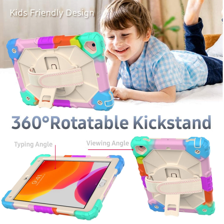 Estuche protector de silicona y policarbonato a prueba de golpes con diseño de robot en color de contraste, con soporte y correa para el hombro, para iPad 9.7 (2018) y (2017) / Air 2 / Air Estuche protector de silicona y policarbonato a prueba de golpes con diseño de robot en color de contraste, con soporte y correa para el hombro, para iPad 9.7 (2018) y (2017) / Air 2 / Air