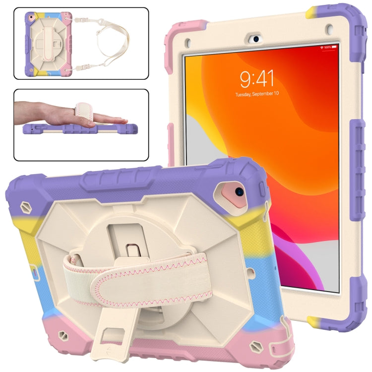 Estuche protector de silicona y policarbonato a prueba de golpes con diseño de robot en color de contraste, con soporte y correa para el hombro, para iPad 9.7 (2018) y (2017) / Air 2 / Air Estuche protector de silicona y policarbonato a prueba de golpes con diseño de robot en color de contraste, con soporte y correa para el hombro, para iPad 9.7 (2018) y (2017) / Air 2 / Air