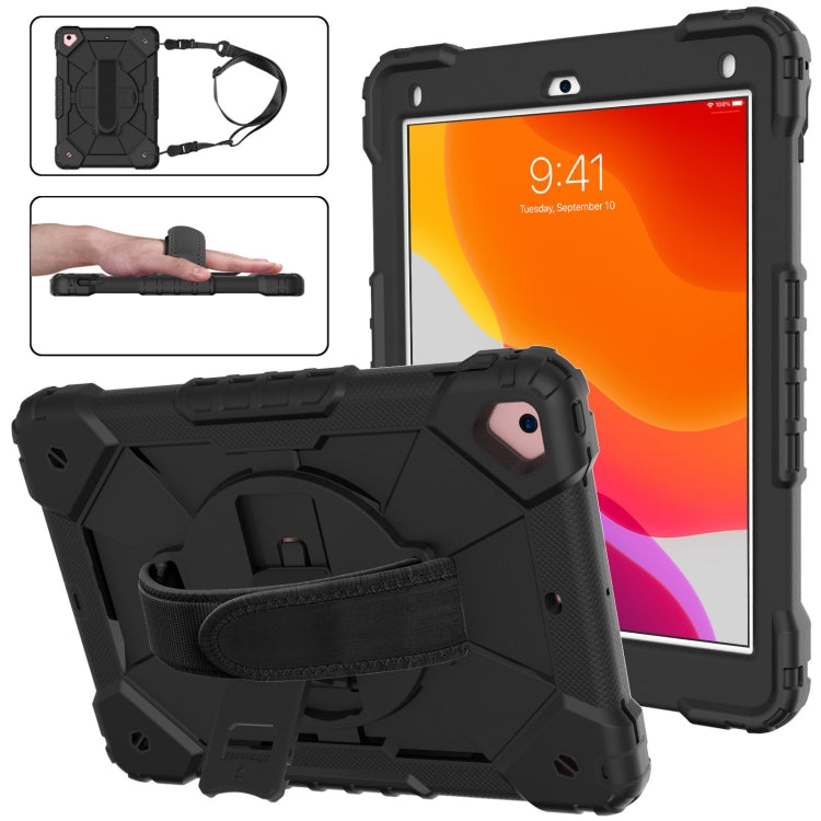 Estuche protector de silicona y policarbonato a prueba de golpes con diseño de robot en color de contraste, con soporte y correa para el hombro, para iPad 9.7 (2018) y (2017) / Air 2 / Air Estuche protector de silicona y policarbonato a prueba de golpes con diseño de robot en color de contraste, con soporte y correa para el hombro, para iPad 9.7 (2018) y (2017) / Air 2 / Air