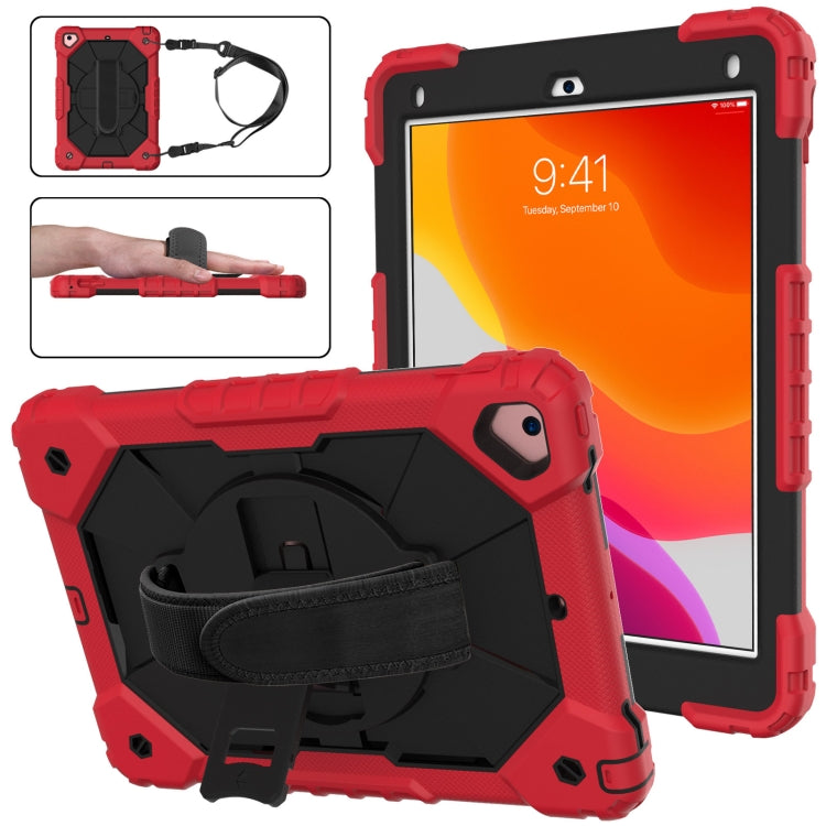 Estuche protector de silicona y policarbonato a prueba de golpes con diseño de robot en color de contraste, con soporte y correa para el hombro, para iPad 9.7 (2018) y (2017) / Air 2 / Air Estuche protector de silicona y policarbonato a prueba de golpes con diseño de robot en color de contraste, con soporte y correa para el hombro, para iPad 9.7 (2018) y (2017) / Air 2 / Air