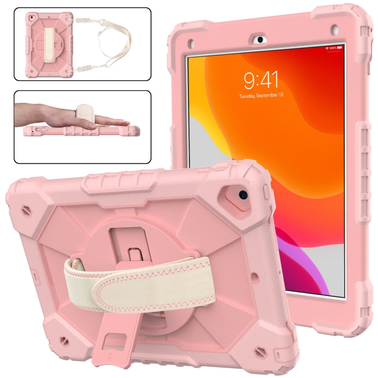Estuche protector de silicona y policarbonato a prueba de golpes con diseño de robot en color de contraste, con soporte y correa para el hombro, para iPad 9.7 (2018) y (2017) / Air 2 / Air Estuche protector de silicona y policarbonato a prueba de golpes con diseño de robot en color de contraste, con soporte y correa para el hombro, para iPad 9.7 (2018) y (2017) / Air 2 / Air