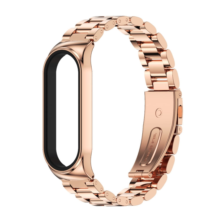 For Xiaomi Mi Band 6 / 5 / 4 / 3 CS Metal Three Bead Stainless Steel Replacement Watchband For Xiaomi Mi Band 6 / 5 / 4 / 3 CS Metal Three Bead Stainless Steel Replacement Watchband
