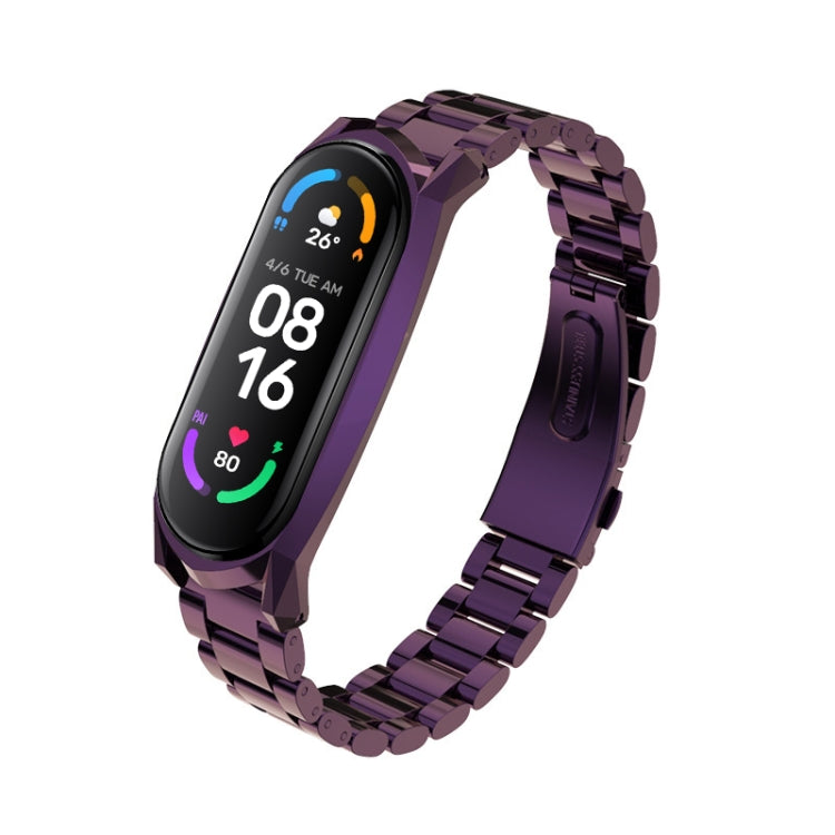 For Xiaomi Mi Band 6 / 5 / 4 / 3 Mijobs Three Beads Metal GT Stainless Steel Replacement Watchband For Xiaomi Mi Band 6 / 5 / 4 / 3 Mijobs Three Beads Metal GT Stainless Steel Replacement Watchband