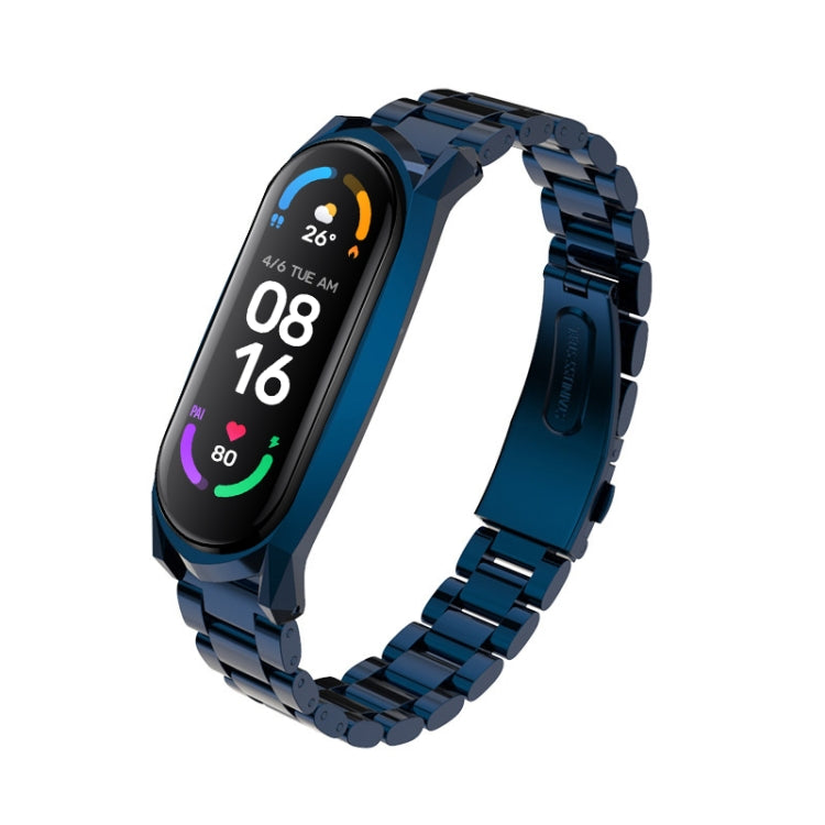 For Xiaomi Mi Band 6 / 5 / 4 / 3 Mijobs Three Beads Metal GT Stainless Steel Replacement Watchband For Xiaomi Mi Band 6 / 5 / 4 / 3 Mijobs Three Beads Metal GT Stainless Steel Replacement Watchband