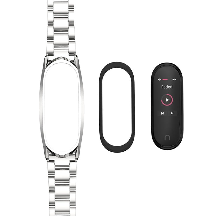 For Xiaomi Mi Band 6 / 5 / 4 / 3 Mijobs Three Beads Metal GT Stainless Steel Replacement Watchband For Xiaomi Mi Band 6 / 5 / 4 / 3 Mijobs Three Beads Metal GT Stainless Steel Replacement Watchband