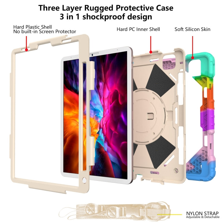 Contrast Color Robot Shockproof Silicon + PC Protective Case with Holder & Shoulder Strap For iPad Pro 11 2021 / 2020 / 2018 / iPad Air 4 10.9 2020, For iPad Pro 11 2022 / 2021 / 2020 / 2018 / iPad Air 4 10.9 2020 Contrast Color Robot Shockproof Silicon + PC Protective Case with Holder & Shoulder Strap For iPad Pro 11 2021 / 2020 / 2018 / iPad Air 4 10.9 2020, For iPad Pro 11 2022 / 2021 / 2020 / 2018 / iPad Air 4 10.9 2020