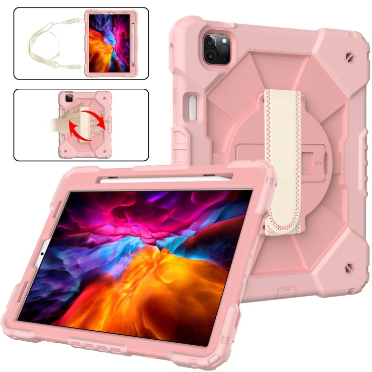Contrast Color Robot Shockproof Silicon + PC Protective Case with Holder & Shoulder Strap For iPad Pro 11 2021 / 2020 / 2018 / iPad Air 4 10.9 2020, For iPad Pro 11 2022 / 2021 / 2020 / 2018 / iPad Air 4 10.9 2020 Contrast Color Robot Shockproof Silicon + PC Protective Case with Holder & Shoulder Strap For iPad Pro 11 2021 / 2020 / 2018 / iPad Air 4 10.9 2020, For iPad Pro 11 2022 / 2021 / 2020 / 2018 / iPad Air 4 10.9 2020