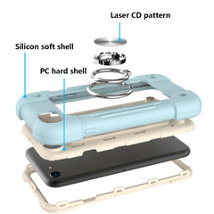 Shockproof Silicone + PC Protective Case with Dual-Ring Holder, For iPhone 6/6s/7/8/SE 2022 / SE 2020, For iPhone 6 Plus/6s Plus/7 Plus/8 Plus