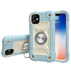 Shockproof Silicone + PC Protective Case with Dual-Ring Holder, For iPhone 11 Pro Max, For iPhone 12 mini