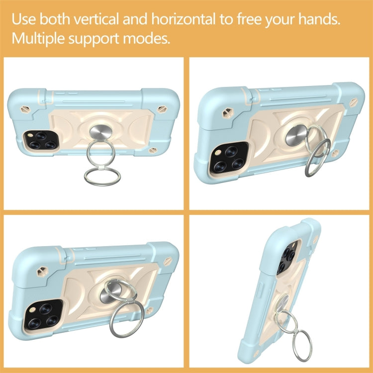 Shockproof Silicone + PC Protective Case with Dual-Ring Holder, For iPhone 12 / 12 Pro, For iPhone 12 Pro Max Shockproof Silicone + PC Protective Case with Dual-Ring Holder, For iPhone 12 / 12 Pro, For iPhone 12 Pro Max