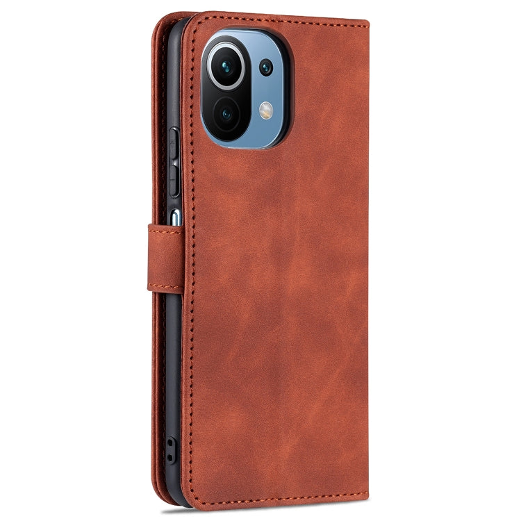 AZNS Skin Feel Calf Texture Horizontal Flip Leather Case with Card Slots & Holder & Wallet, For Xiaomi Mi 11 Lite, For Xiaomi Mi 11 Ultra AZNS Skin Feel Calf Texture Horizontal Flip Leather Case with Card Slots & Holder & Wallet, For Xiaomi Mi 11 Lite, For Xiaomi Mi 11 Ultra
