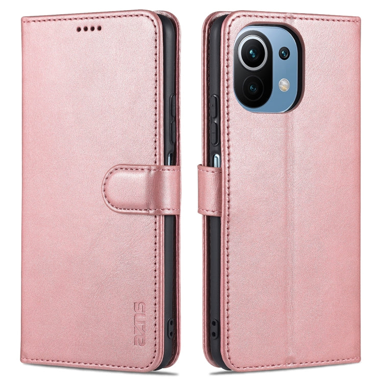 AZNS Skin Feel Calf Texture Horizontal Flip Leather Case with Card Slots & Holder & Wallet, For Xiaomi Mi 11 Lite, For Xiaomi Mi 11 Ultra AZNS Skin Feel Calf Texture Horizontal Flip Leather Case with Card Slots & Holder & Wallet, For Xiaomi Mi 11 Lite, For Xiaomi Mi 11 Ultra
