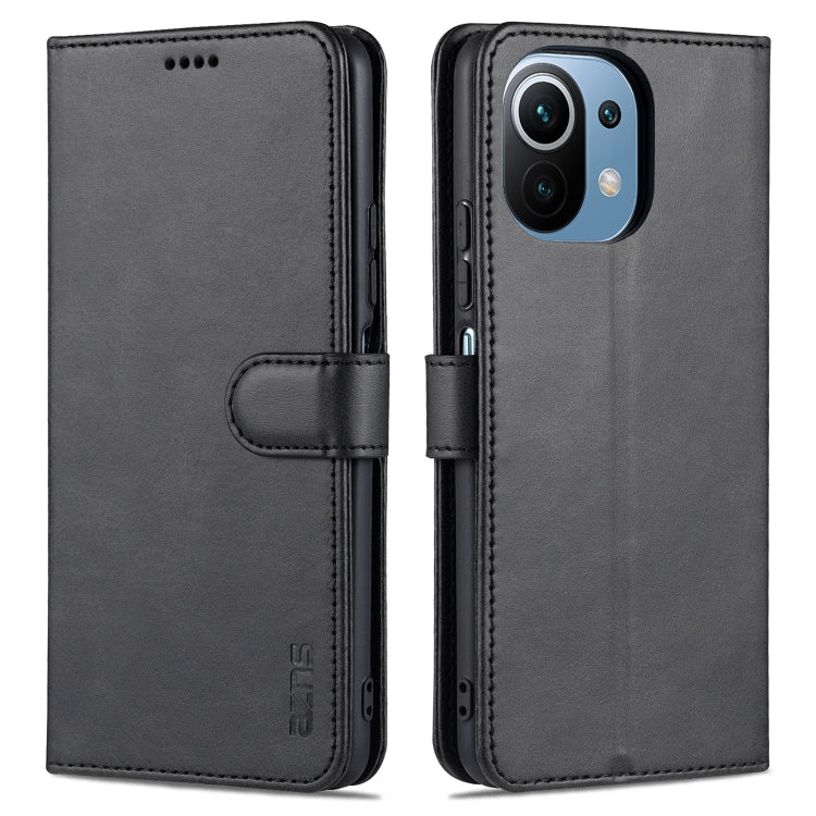 AZNS Skin Feel Calf Texture Horizontal Flip Leather Case with Card Slots & Holder & Wallet, For Xiaomi Mi 11 Lite, For Xiaomi Mi 11 Ultra AZNS Skin Feel Calf Texture Horizontal Flip Leather Case with Card Slots & Holder & Wallet, For Xiaomi Mi 11 Lite, For Xiaomi Mi 11 Ultra