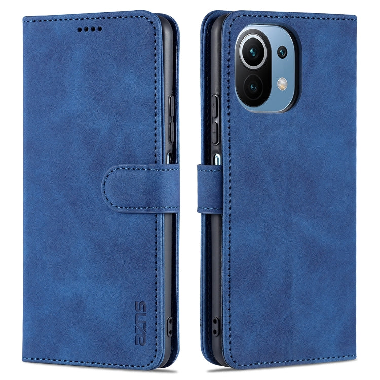 AZNS Skin Feel Calf Texture Horizontal Flip Leather Case with Card Slots & Holder & Wallet, For Xiaomi Mi 11 Lite, For Xiaomi Mi 11 Ultra AZNS Skin Feel Calf Texture Horizontal Flip Leather Case with Card Slots & Holder & Wallet, For Xiaomi Mi 11 Lite, For Xiaomi Mi 11 Ultra