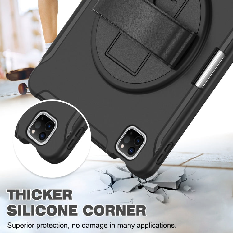 Funda protectora de TPU + PC a prueba de golpes con soporte de agarre plegable con rotación de 360 grados y ranura para bolígrafo, para iPad Pro 11 2022/2021/2020/2018 Funda protectora de TPU + PC a prueba de golpes con soporte de agarre plegable con rotación de 360 grados y ranura para bolígrafo, para iPad Pro 11 2022/2021/2020/2018