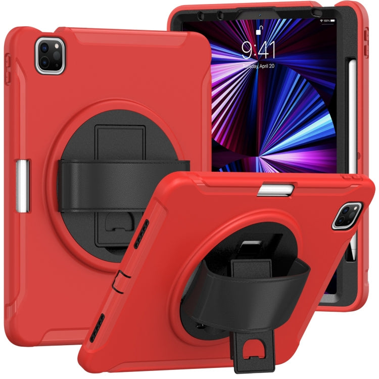 Funda protectora de TPU + PC a prueba de golpes con soporte de agarre plegable con rotación de 360 grados y ranura para bolígrafo, para iPad Pro 11 2022/2021/2020/2018 Funda protectora de TPU + PC a prueba de golpes con soporte de agarre plegable con rotación de 360 grados y ranura para bolígrafo, para iPad Pro 11 2022/2021/2020/2018