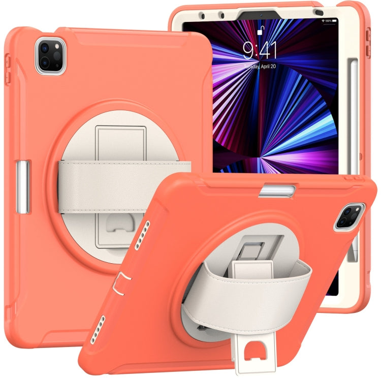 Funda protectora de TPU + PC a prueba de golpes con soporte de agarre plegable con rotación de 360 grados y ranura para bolígrafo, para iPad Pro 11 2022/2021/2020/2018 Funda protectora de TPU + PC a prueba de golpes con soporte de agarre plegable con rotación de 360 grados y ranura para bolígrafo, para iPad Pro 11 2022/2021/2020/2018