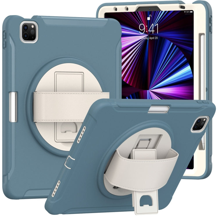 Funda protectora de TPU + PC a prueba de golpes con soporte de agarre plegable con rotación de 360 grados y ranura para bolígrafo, para iPad Pro 11 2022/2021/2020/2018 Funda protectora de TPU + PC a prueba de golpes con soporte de agarre plegable con rotación de 360 grados y ranura para bolígrafo, para iPad Pro 11 2022/2021/2020/2018