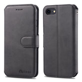 AZNS Calf Texture Magnetic Horizontal Flip PU Leather Case with Holder & Card Slots & Photo Frame