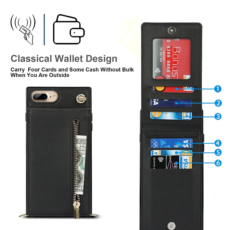 Cross-body Zipper Square TPU+PU Back Cover Case with Holder & Card Slots & Wallet & Strap, For iPhone 8 Plus / 7 Plus, For iPhone 11, For iPhone 11 Pro, For iPhone 11 Pro Max Cross-body Zipper Square TPU+PU Back Cover Case with Holder & Card Slots & Wallet & Strap, For iPhone 8 Plus / 7 Plus, For iPhone 11, For iPhone 11 Pro, For iPhone 11 Pro Max