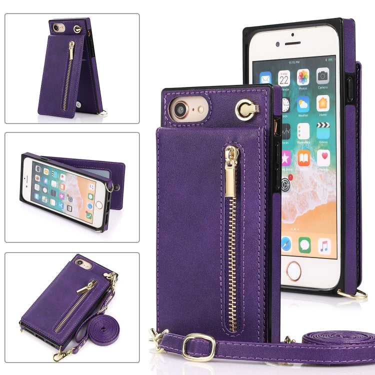 Cross-body Zipper Square TPU+PU Back Cover Case with Holder & Card Slots & Wallet & Strap, For iPhone 12 mini, For iPhone 12 / 12 Pro, For iPhone 12 Pro Max, For iPhone SE 2022 / SE 2020 / 8 / 7 Cross-body Zipper Square TPU+PU Back Cover Case with Holder & Card Slots & Wallet & Strap, For iPhone 12 mini, For iPhone 12 / 12 Pro, For iPhone 12 Pro Max, For iPhone SE 2022 / SE 2020 / 8 / 7