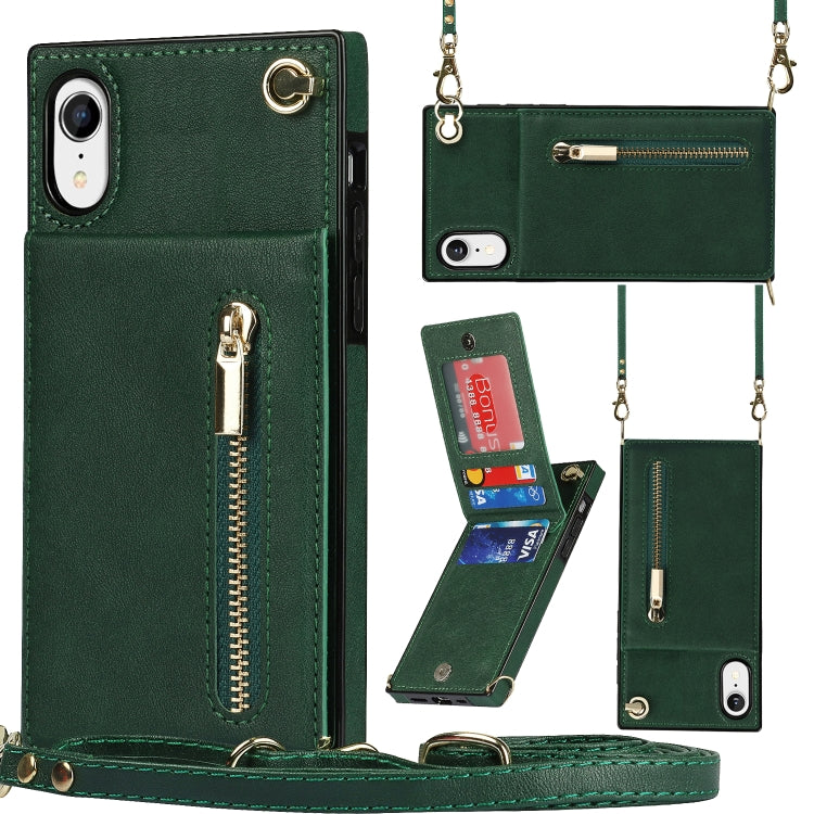 Cross-body Zipper Square TPU+PU Back Cover Case with Holder & Card Slots & Wallet & Strap, For iPhone XS / X, For iPhone XR, For iPhone XS Max Cross-body Zipper Square TPU+PU Back Cover Case with Holder & Card Slots & Wallet & Strap, For iPhone XS / X, For iPhone XR, For iPhone XS Max