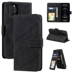 Skin Feel Business Horizontal Flip PU Leather Case with Holder & Multi-Card Slots & Wallet & Lanyard & Photo Frame, For iPhone 12 / 12 Pro, For iPhone 12 Pro Max, For iPhone XS / X, For iPhone XR