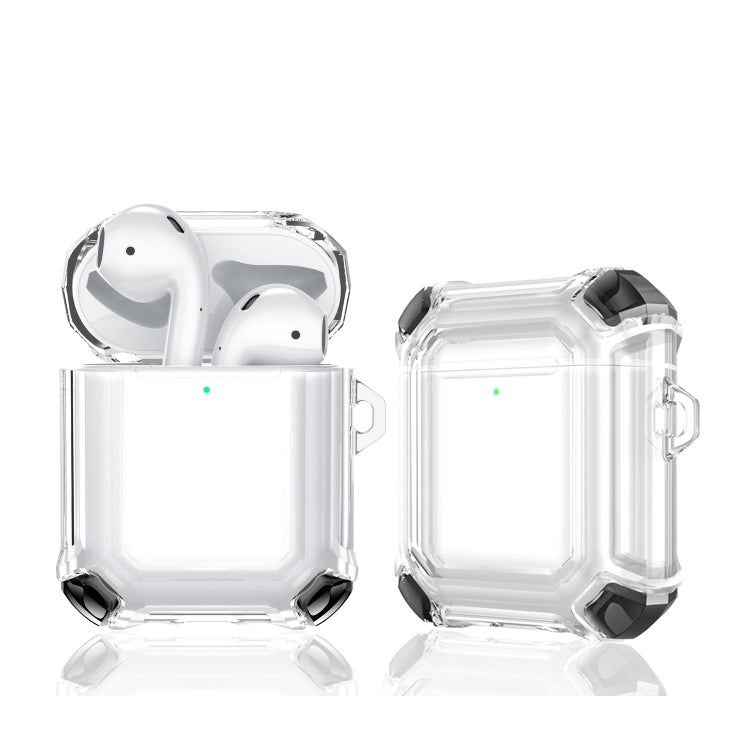 Estuche protector de PC de dos colores con gancho para auriculares inalámbricos anticaídas de cuatro esquinas, para AirPods 1/2, para AirPods Pro Estuche protector de PC de dos colores con gancho para auriculares inalámbricos anticaídas de cuatro esquinas, para AirPods 1/2, para AirPods Pro
