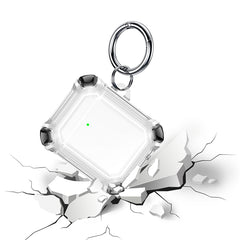 Estuche protector de PC de dos colores con gancho para auriculares inalámbricos anticaídas de cuatro esquinas, para AirPods 1/2, para AirPods Pro