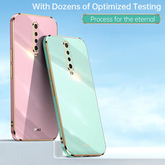 XINLI Straight Edge 6D Electroplate TPU Phone Case