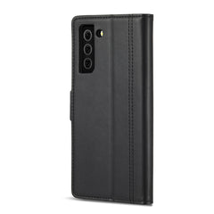 LC.IMEEKE Magnetic Buckle PU + TPU Horizontal Flip Leather Case with Holder & Card Slots & Wallet, For Samsung Galaxy S21 FE 5G